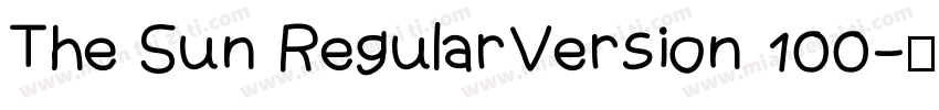 The Sun RegularVersion 100字体转换